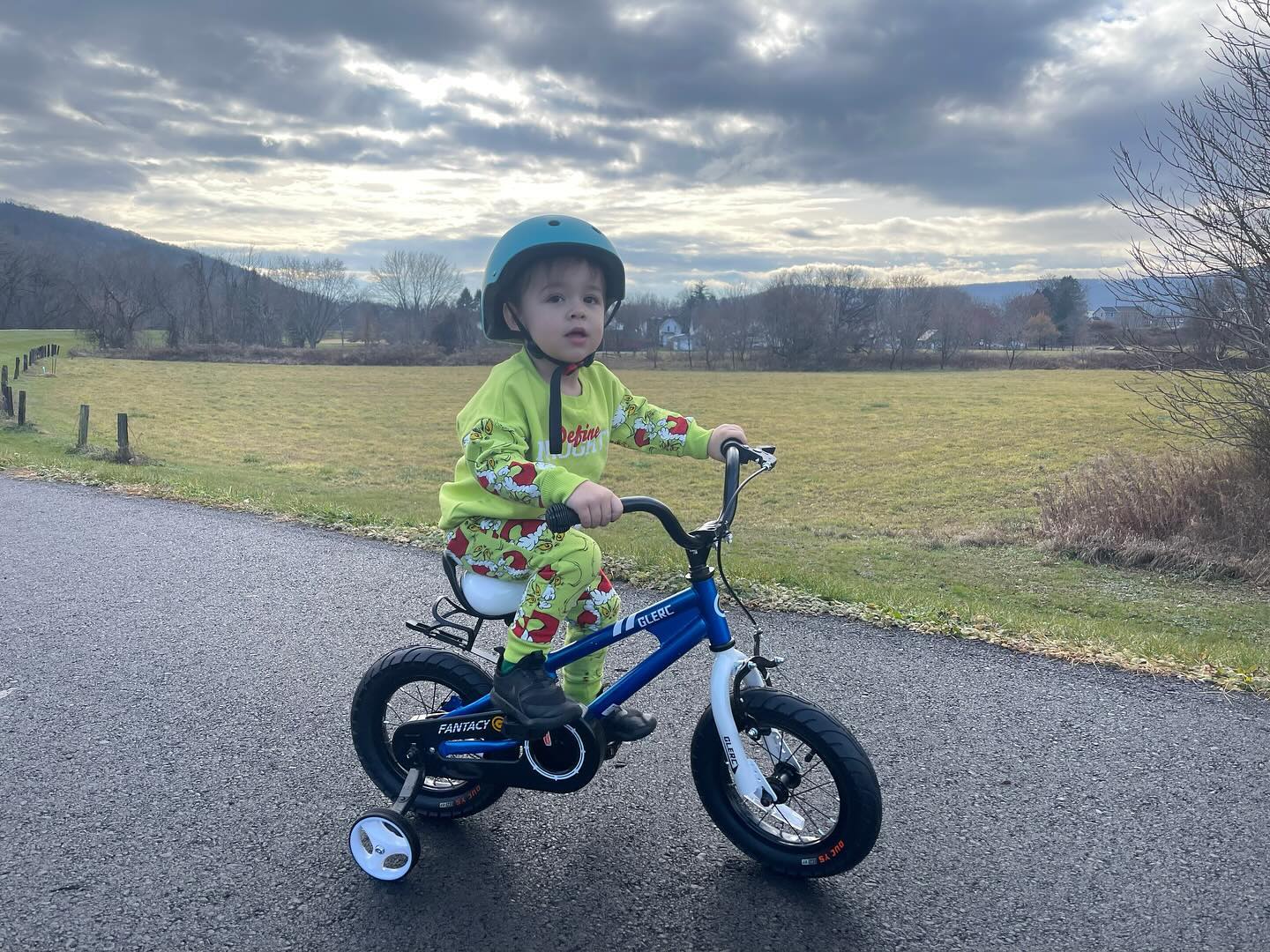 Glerc 12 Inch Toddler Bike with Training Wheels and Light photo 5