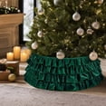 thumbnail image 4 of Sahpxhe Christmas Tree Collar, Vintage Multi Layer Ruffled Velvet Tree Base Skirt for Indoor Outdoor Home Holiday Decoration, 4 of 7
