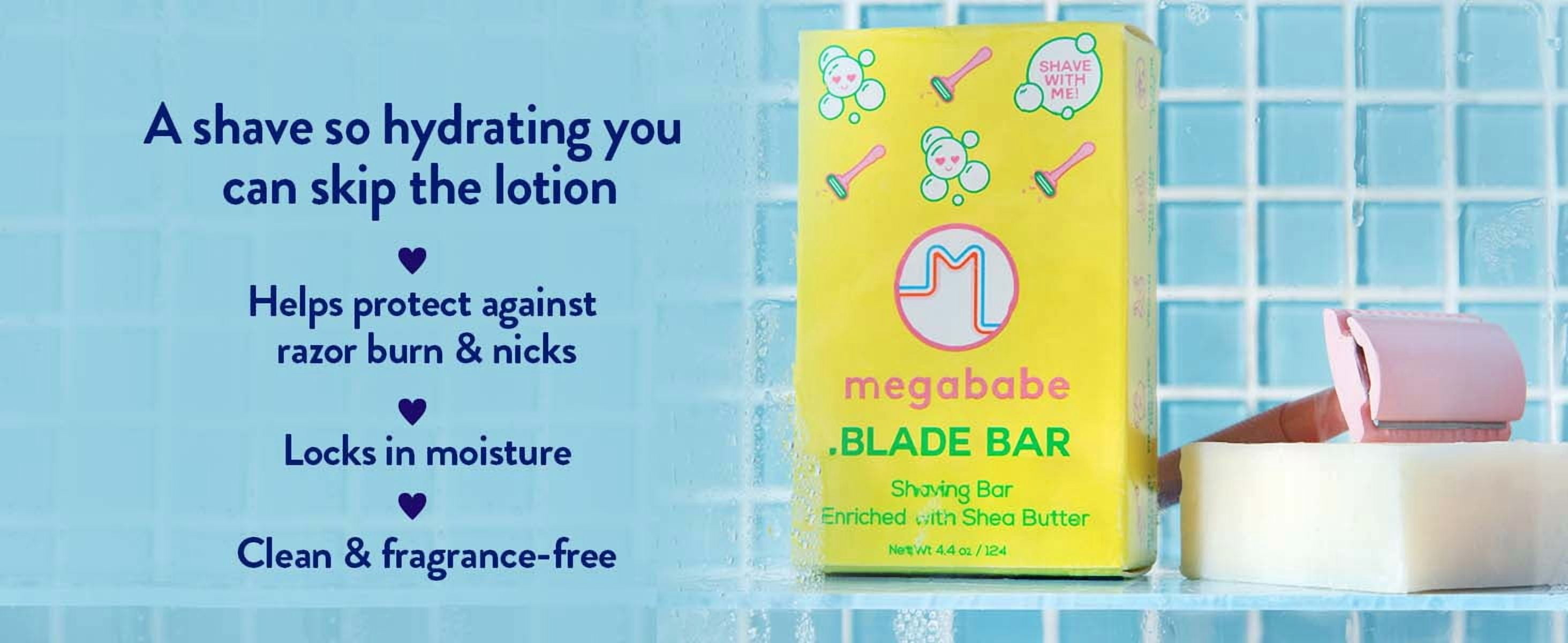 Megababe Blade Bar, Hydrating Shave Bar, Fragrance-Free, 4.4 oz