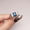 blue ring, variant on Titanium Mens CZ Wedding Ring Comfort Fit Engagement Band Gift for Father With White Gift Box Packaging
