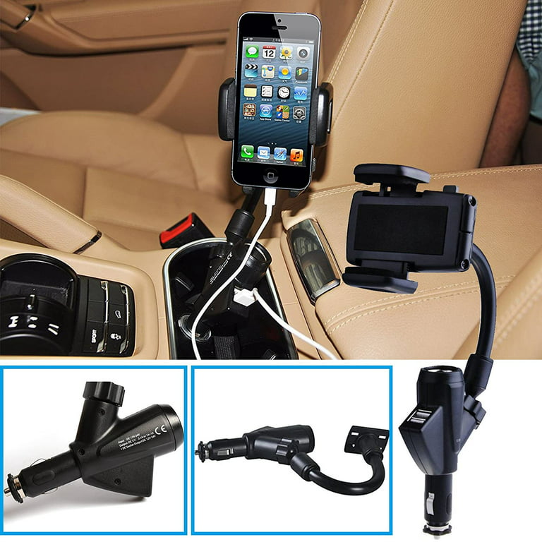 frokost regering George Stevenson TSV Car Cigarette Lighter Charger, Car Cigarette Lighter Socket Extension  Adapter, Dual USB Charging Phone Holder Car Mount Fit for Samsung, iPhone  Mobile Phone, PDA, GPS, iPod - Walmart.com