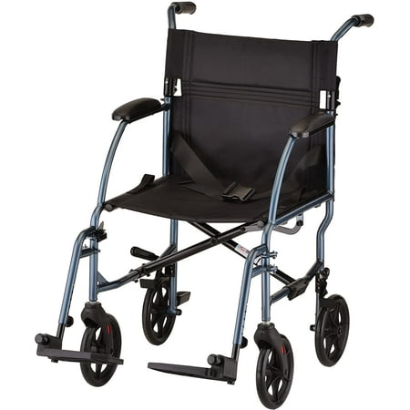 NOVA Medical Products Ultra Lightweight Transport Chair, Blue, ULTRA LIGHT AND COMPACT - Much easier for transporting and travel than a wheelchair..., By Brand NOVA Medical Products -  PB