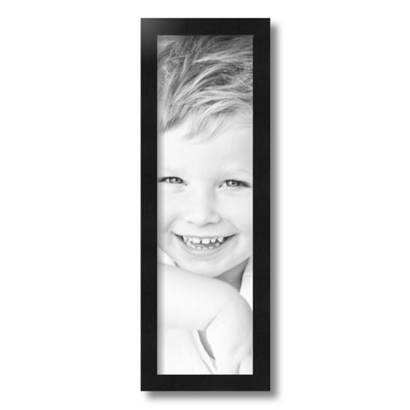 ArtToFrames 6" x 20" Black Picture Frame, 6x20 inch Black Wood Poster Frame (WOM-5139)