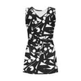thumbnail image 6 of Taqqpue Summer Dresses for Women Casual Tropical Print V-Neck Sleeveless Bandage Sundresses Loose Drawstring Tank Dress Vacation Beach T Shirt Dresses, 6 of 7