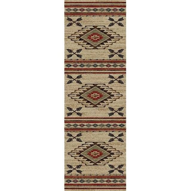 Mayberry Rug AD7761 2X8 2 ft. 3 in. x 7 ft. 7 in. American Destination Arrowhead Antique Area Rug