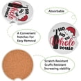 thumbnail image 4 of FREEAMG Car Coasters 2 Pcs Ho Ho Ho Whole Bottle Ceramic Drink Coaster Absorbent Ceramic Car Cup Coasters Universal Vehicle Non-Slip Car Cup Holder Coaster, 4 of 6