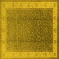 thumbnail image 1 of Ahgly Company Indoor Square Oriental Yellow Traditional Area Rugs, 8' Square, 1 of 4