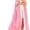 Pink, variant on Wrongduck Women's 2 Piece Sets Boho Color Block Sleeveless Maxi Dress Matching Shorts with Pockets