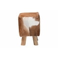 thumbnail image 3 of Scotlyn Genuine Goat Leather Footstool, 3 of 3