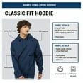 thumbnail image 3 of Hanes Men's Perfect Sweats Hooded Sweatshirt 80/20 Ring-Spun Cotton/Polyester Pullover Cozy Soft Winter Hoodie (Athletic-Red, M), 3 of 7