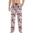 thumbnail image 3 of HPINK-T Vintage Mushrooms Men's Pajama Pants Motorcycle Motocross Abstract Sleepwear Lounge Pajama Bottoms with Pockets, S M L XL XXL, 3 of 7