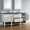 thumbnail image 3 of James Martin Madison 72" Double Vanity Cabinet In Cottage White - (Absolute Black Rustic Stone Top), 3 of 8