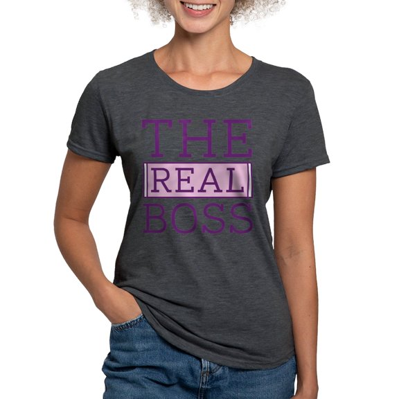 CafePress - The Real Boss Womens Tri Blend T Shirt - Womens Tri-blend T-Shirt