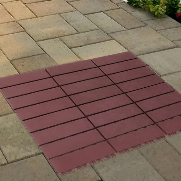 Masteelf Hemoton 6pcs Plastic Deck Tiles All Weather Outdoor Flooring for Porch Poolside Balcony Backyard Deck Indoor Outdoor