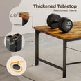 thumbnail image 4 of unbranded 40 Inch Computer Desk, 1" Thick Modern Simple Study Writing Table, Heavy Duty Industrial Office Desk for Home Bedroom Workstation, Dark Brown, 4 of 18