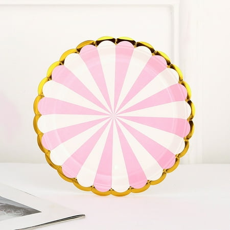 

kkbbma Clearance 100 piezas Vajilla desechable Suministros para fiestas Vajilla desechable Platos de papel Suministros de decoración de mesas de fiesta Platos de papel Fiesta de cumpleaños Decoración
