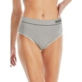 thumbnail image 3 of Hanes Originals Women's Seamless Rib Hi-Leg Bikini Underwear, 3-Pack, 3 of 9