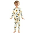 thumbnail image 6 of FORMRS Long Sleeve Top and Pants Pajama Set for Niños 2-Piece Sleepwear, Sizes 18M-8Y, Sunflower Pattern, 6 of 6