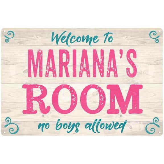 MARIANA'S Room Kids Bedroom Sign 8x12 Metal Sign 208120089298
