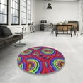 thumbnail image 4 of Ahgly Company Machine Washable Indoor Square Transitional Sage Green Area Rugs, 6' Square, 4 of 7