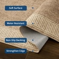 thumbnail image 5 of Memoryfield Modern Bordered 9' x 12' Area Rug, Washable Soft Non Slip Low Pile Stain Resistant Carpet Rugs, for Living Room Dining Room, Khaki, 5 of 7