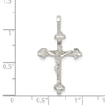 thumbnail image 2 of 925 Sterling Silver Solid Polished Crucifix Pendant Necklace 31x17mm Wide Pendant for Women, 2 of 2