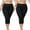 Black-1, variant on 2-Pack Womens Plus Size Capris Workout Jeggings for Woman Stretch High Waist Yoga Capri Leggings(L, Black)