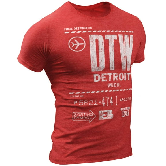 Detroit T Shirts Unisex S M L XL XXL - Detroit DTW Airport T-Shirt — Detroit Tee Shirts by DETROIṬREBELS