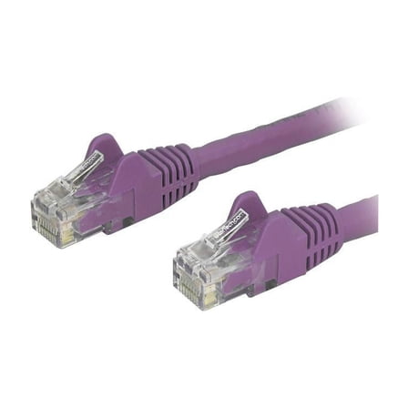 StarTech 6in CAT6 Ethernet Cable - Purple CAT 6 Gigabit Ethernet Wire -250Mhz 100W PoE RJ45 UTP Network Patch Cord Snagless with Strain Relief (N6PATCH6INPL)