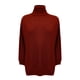 thumbnail image 3 of Gibobby SuéTer Para Mujeres Para Frío Suéter de punto de color sólido con cuello a la moda para mujer con dobladillo dividido y mangas acampanadas(Rojo,G), 3 of 5