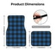 thumbnail image 5 of Fotbe Blue Black Plaid Juego de 4 Tapetes para Auto con Estampado – Alfombrillas de Goma Reforzada, Diseño Antideslizante, Protección para Todo el Año – Vehículos, Autos, Camionetas y SUVs, 5 of 7