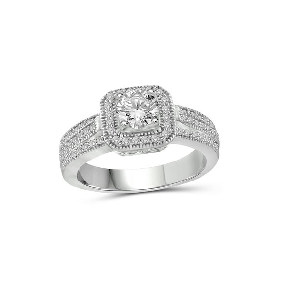 Diamonice 0.925 Sterling Silver 1.75 Carat White Cubic Zirconia Ring for Women | Cubic Zirconias for Everyday Womens Wear