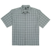 Men's Sueded Grayscale Plaid Shirt