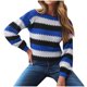 thumbnail image 1 of Moda mujer cuello redondo manga larga camiseta otoño suéter estampado blusa Tops Fridja ghj987+1245, 1 of 5