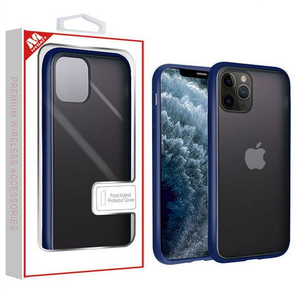 Apple iPhone 11 PRO Phone Case Hybrid Rubber Silicone TPU Gel Protector Bumper Slim Shell Cover Heavy Duty Armor Shockproof Lightweight [Semi-Transparent] Smoke Frosted BLUE Case for iPhone 11 Pro
