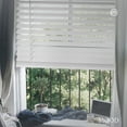 thumbnail image 3 of MOOD Custom Faux Wood Blinds | 32 Inch Blinds for Windows | 32 Inches Wide x 64 Inch Tall | 2 Inch Cordless Blackout Venetian Shade for Interior Windows and Doors | Luxe White | 32"W x 64"H, 3 of 7