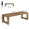thumbnail image 3 of Tribesigns Farmhouse Computer Desk, 86.6 Inch Extra Long Desk for 2 Person, Rectangular Computer Desk for Home, Office, Living Room, Oak, 3 of 9