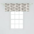 thumbnail image 2 of Ambesonne Vintage Valance Pack of 2, Chrysanthemums Floral, 54"X18", Eggshell Taupe, 2 of 2