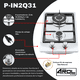 thumbnail image 2 of Parrilla de Gas 2 Quemadores Acero Inoxidable Empotrable de 31 cm Arol P-IN2Q31, 2 of 6