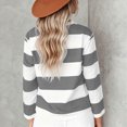 thumbnail image 4 of UAYOTSE Girls Kids Striped Long Sleeve Top Crew Neck Classic Print School Everyday Casual Outfit Fall,Sizes 9-10 Years, 4 of 7