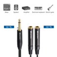 thumbnail image 3 of Cable Matters, paquete de 2 unidades, cable divisor de 1/4, TS macho a 2X TS hembra, 3 of 7