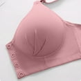 thumbnail image 4 of Front Closure Comfort Bra - Wireless Full Coverage Bralette for Older Women, Easy Hook Nursing Bra | Hontri | Womens Front Closure Bra Comfortable Underwear No Rims Convenient (Pink | 36), 4 of 9
