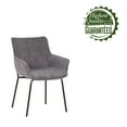 thumbnail image 7 of Porthos Home Remy Dining Chairs With Arms, Fabric And Iron Legs, 7 of 7