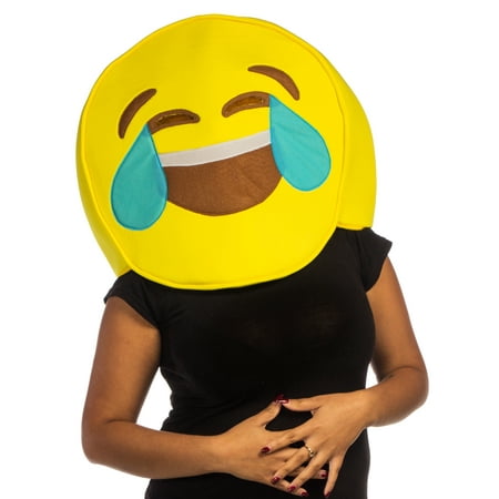 Emoji Cry Laugh Tear Licensed Halloween Costume Mask Emoji Cry Laugh Tear Licensed Halloween Costume Mask