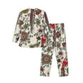 thumbnail image 2 of Bingfone Men'S Pajama Set 2 Piece Loungewear Pjs, Long Sleeve With Pajama Pants-Dark Enchanted Flowers And Birds, 2 of 9