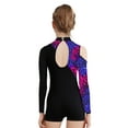 thumbnail image 2 of XUNZOO Girls Stylish Print Leotard Colour Block Gymnastics Dance Suit with Cold Shoulder & Sequins Zebra-Stripe 6, 2 of 7