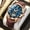 Rose Blue, variant on OLEVS Automatic Watches for Men Self Winding Mechanical Skeleton Flywheel Multifunction Luxury Dress Roma Rumerals Calendar Waterproof Luminous Men Wrist Watches Leather