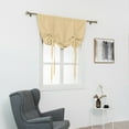 thumbnail image 4 of MAWCLOS Short Blackout Curtain Solid Color Half Window Curtains Rod Pocket Light Blocking Kitchen Valance Ruched Decorative Thermal Insulated Soft Panels Natural color 55.12 x 55.12", 4 of 5
