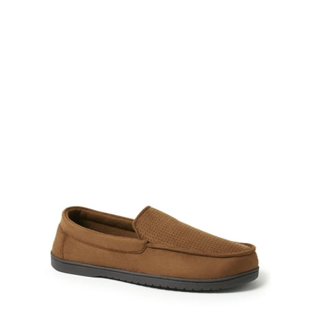 

DF by Dearfoams Men s Jason Perf Microsuede Moccasin Slippers