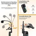 thumbnail image 6 of Wireless Saxophone Microphone System, Clip on Instrument Microphone, 2.4G Wireless Instrument Transmitter Receiver, 360° Adjustable Mic, Unidirectional Pickup, 100ft Range for Saxophone Trumpet, Blac, 6 of 9